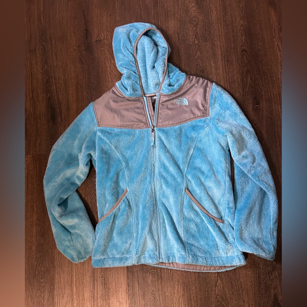 Girls North Face Osito Full Zip Hooded Jacket- size XL